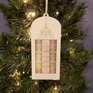 Ogden Utah Temple Christmas Ornament, Engraved Customization Available