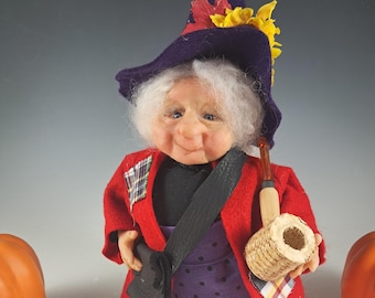 Halloween Witch, Handmade Witch Doll, "Lucy"