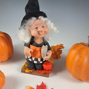 Halloween Witch, Handmade Witch Figure, &quot;Hilda&quot;