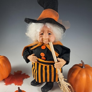 Halloween Witch, Handmade Art Doll, &quot;Millie&quot;