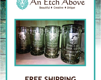FIRST RESPONDER Themed Beer Mug / FREE Personalization