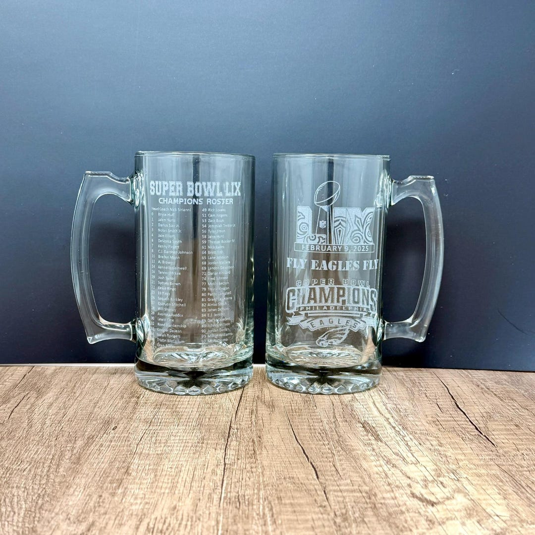 Eagles 2025 Super Bowl 59 Collectible Beer Stein | Football Team Beer ...