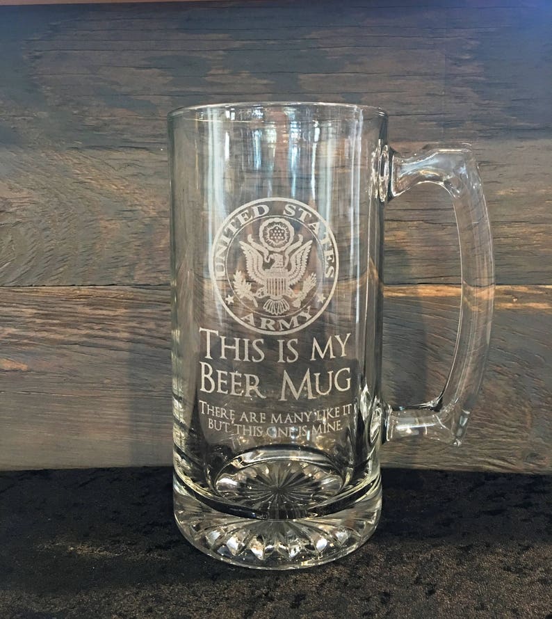 MILITARY Beer Mug / FREE Personalization Etsy