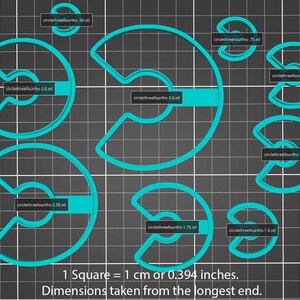 Cortadores de arcilla polimérica n.° 253 Círculo 3/4 lleno
