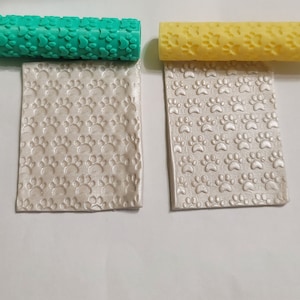 Polymer Clay Cutters #1099 Paw Print Texture Roller 3 inches