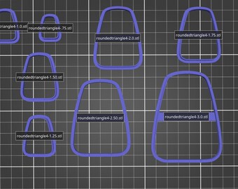 Polymer Clay Cutters #744- Rounded Triangle # 4 Shape