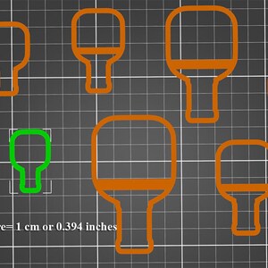 Polymer Clay Cutters #873-Pickleball Paddle