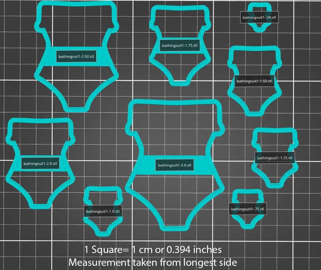 ポリマークレイカッター #274 水着 1 - Etsy 日本