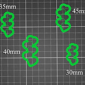 Polymer Clay Cutters #922 - Hängande hjärtan, individuella eller spegelvända