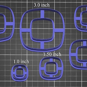 Polymer Clay Cutters  #978- Rounded Square Ring Cutter