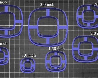 Polymer Clay Cutters  #978- Rounded Square Ring Cutter