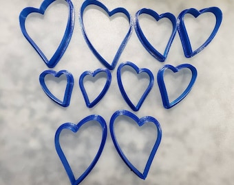 Polymer Clay Cutters #071 Offset Heart curved #1 Shape