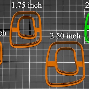 Polymer Clay Cutters  # Polymer Clay Cutters #963- Abstract Square #1 Mirrored Or Singles