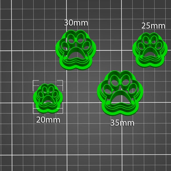 Polymer Clay Cutters 777- Dog Paw Embossed