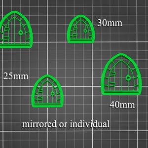 Polymer Clay Cutters #927- Fairy Door Individual or Mirrored