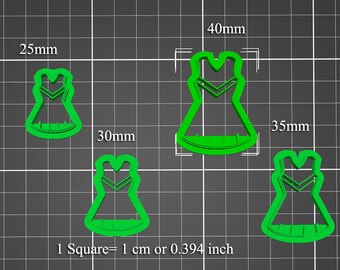 Polymer Clay Cutters #916- Cheerleader Outfit