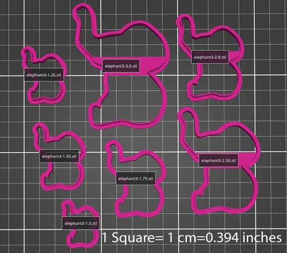 ポリマークレイカッター #171-象#3 - Etsy 日本