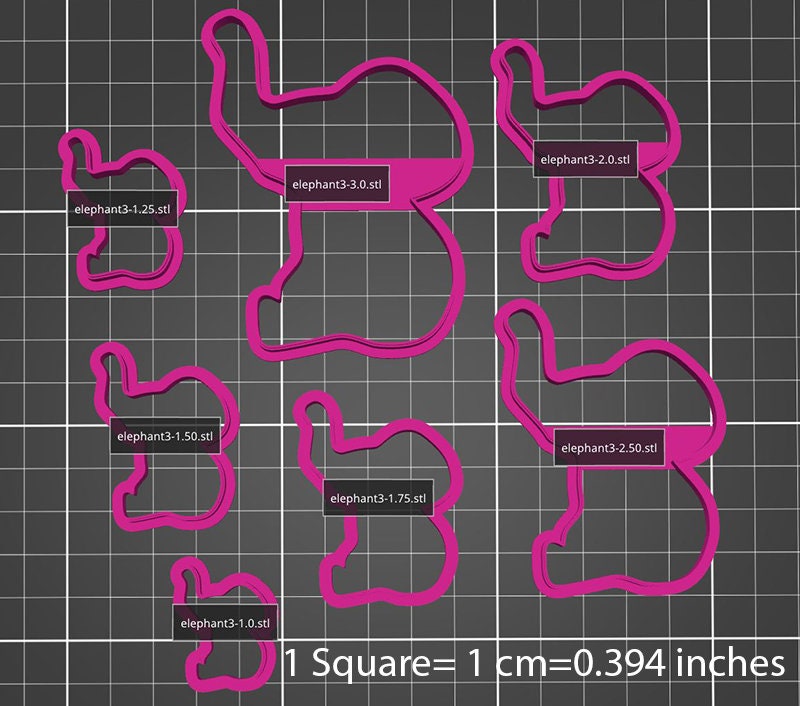 ポリマークレイカッター #171-象#3 - Etsy 日本