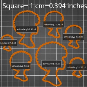 Polymer Clay Cutters #156- Woman with afro Shape