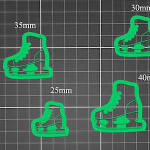 Polymer Clay Cutters #997-Ice Skates Mirrored or Individuals