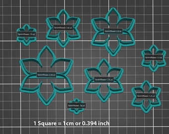 Polymer Clay Cutters #567- Misc Flower 16