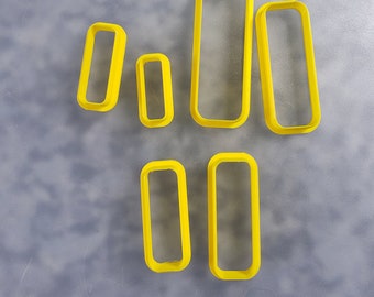 Polymer Clay Cutters # 072 Rectangle Rounded Edges- #1 Shape
