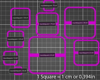 Polymer Clay Cutters #520- Rounded Square