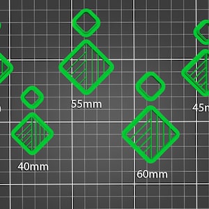Polymer Clay Cutters #790- Square Geometric Combo Set