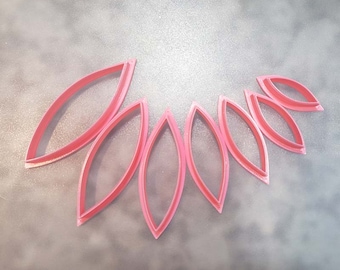 Polymer Clay Cutters  #034   Pointed Oval Elipse Shape