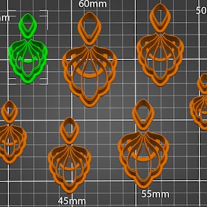 Polymer Clay Cutters #783-Embossed Flower Drop