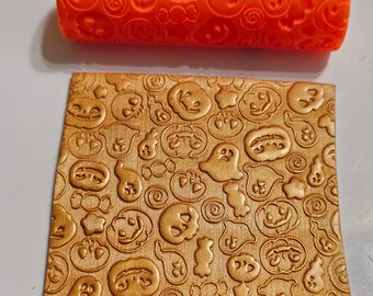 Foremki do gliny polimerowej nr 1182Wałek teksturujący Happy Pumpkins
