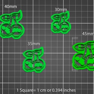 Polymer Clay Cutters #866- Cherry Skull Cutters Mirrored or Individuals