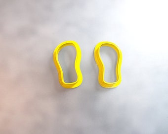 Polymer Clay Cutters #025- Flip Flops (Sandals) Mirrored Set