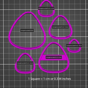 Polymer Clay Cutters  #051 Rounded Triangle Shape