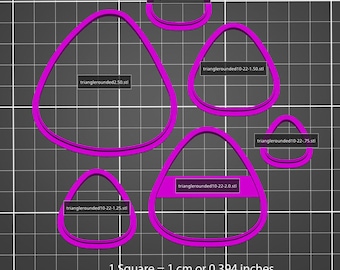 Polymer Clay Cutters  #051 Rounded Triangle Shape