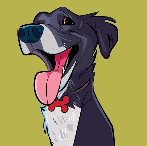 Custom Pet Portrait Digital Pet Illustration Pet Portrait Etsy