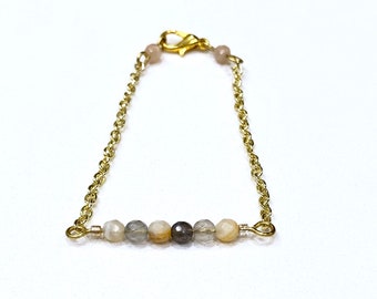 Multicolored Gemstone Dainty Beaded Bracelet