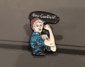 Bea Can Do It soft enamel pin