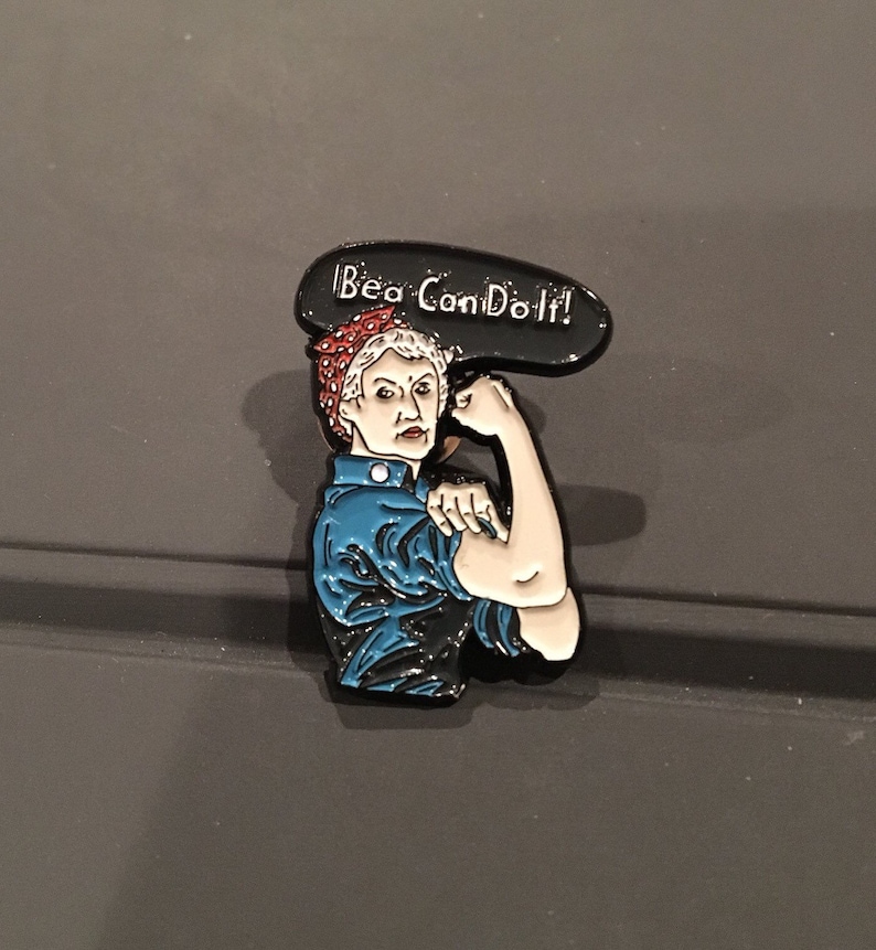 Bea Can Do It soft enamel pin image 1