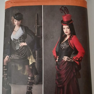 Halloween, Cos Play, Simplicity 1819, Wild, Wild West, Goth, Saloon Girl Costume pattern Size: 14-16-18-20-22