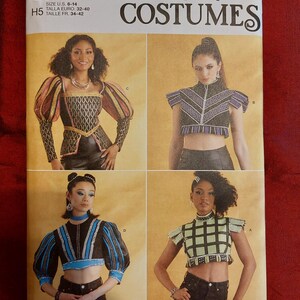 OOP, Halloween, Cosplay, Disfraces Simplicity S9627 4 blusas de estilo medieval diferentes. Tallas 6-8-10-12-14