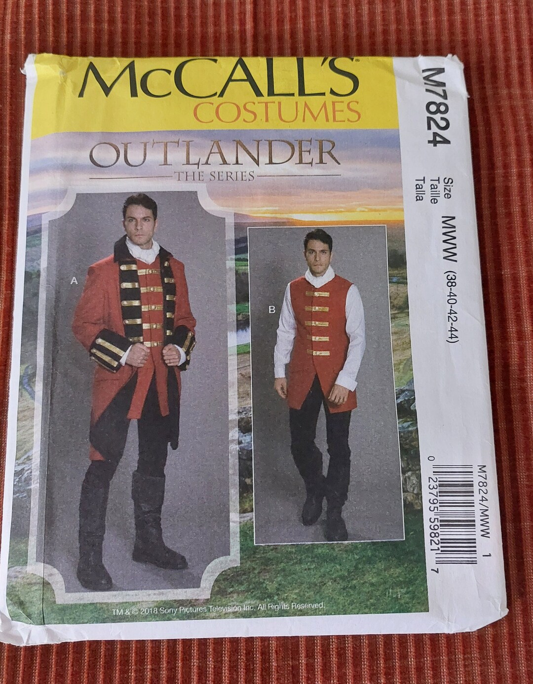 OUTLANDER Mccall's 7824 Men's Costume Jacket and Etsy