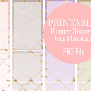 Mermaid Functional Planner Stickers, Printable Planner Stickers, Sticker Kit, Functional Stickers, Mermaid Stickers, Printable PNG