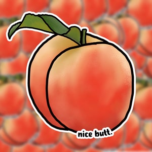 Adesivo Peach Butt, Adesivo impermeabile, Adesivo sexy, Adesivo per laptop, Adesivo divertente, Adesivo alimentare, Adesivo Punny, Adesivo in vinile