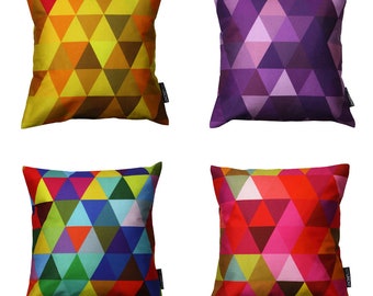 Set of 4 cushions with filling - xs/spring - geometric pattern