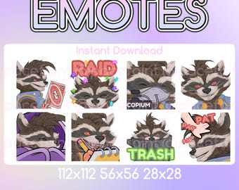 Emote di Rocket Raccoon Marvel Rivals Twitch