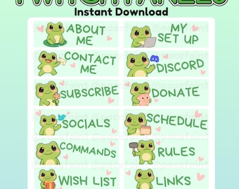 Pannelli Froggy per Twitch per lo streaming - Download immediato.