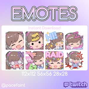 Twitch-emotes van D.Va Overwatch