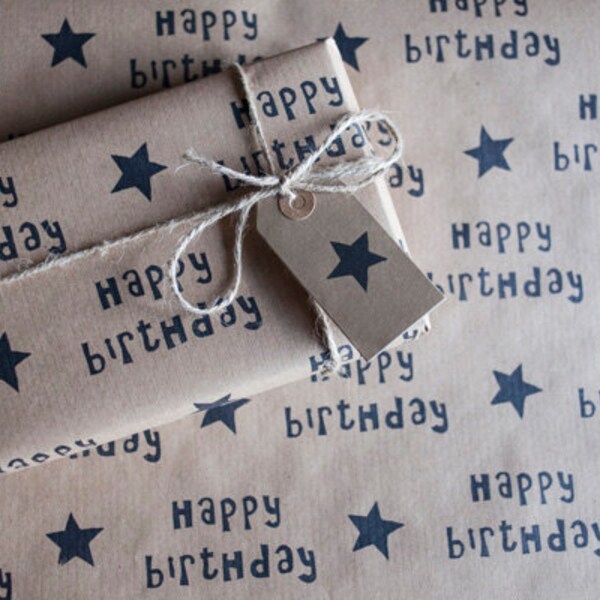 Happy Birthday Wrapping Paper: Including 1 Piece Gift Wrap, 2 x Gift Tags & Twine