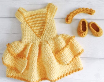 Belle crochet dress with booties
